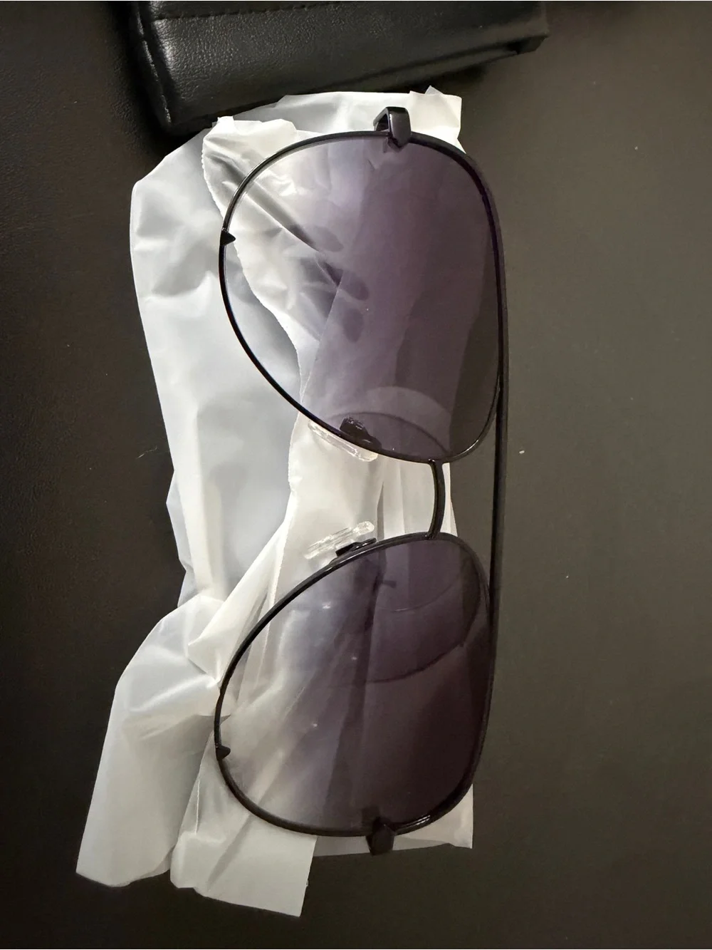 Quay Australia Black Frame Sunglasses with Gradient Lenses